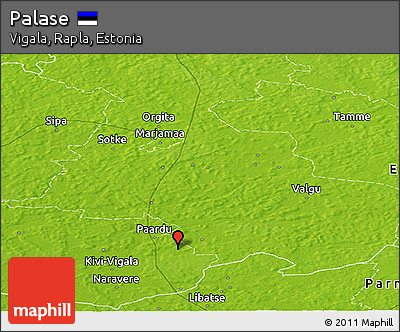 Physical Panoramic Map of Palase