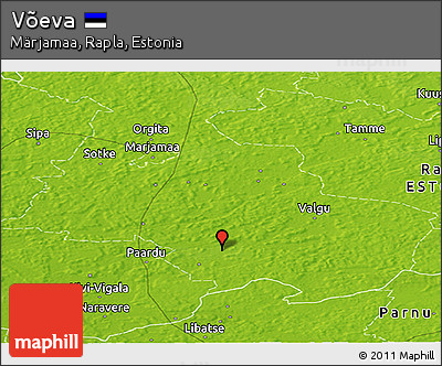 Physical Panoramic Map of Võeva