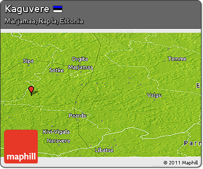 Physical Panoramic Map of Kaguvere