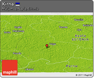 Physical Panoramic Map of Kirna