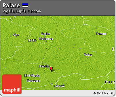 Physical Panoramic Map of Palase