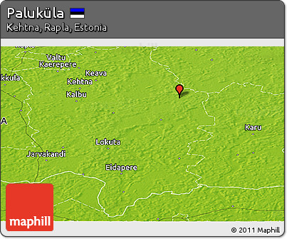 Physical Panoramic Map of Paluküla