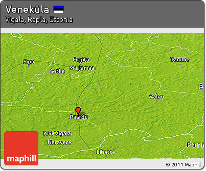 Physical Panoramic Map of Veneküla