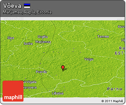 Physical Panoramic Map of Võeva