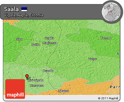 Political Panoramic Map of Sääla