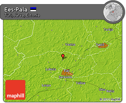 Physical 3D Map of Ees-Pala