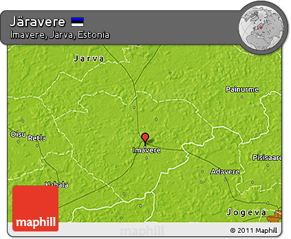 Physical 3D Map of Järavere