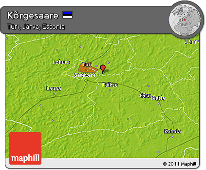 Physical 3D Map of Kõrgesaare