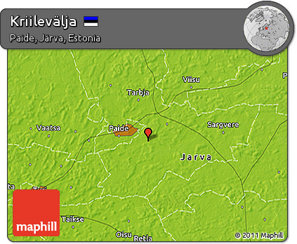 Physical 3D Map of Kriilevälja
