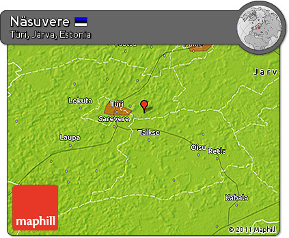 Physical 3D Map of Näsuvere