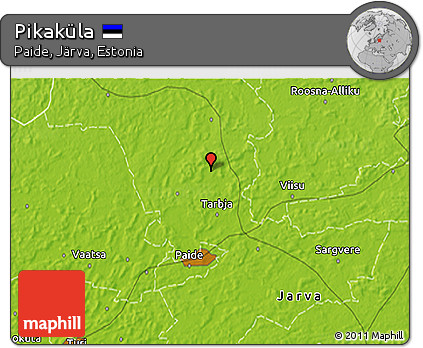Physical 3D Map of Pikaküla