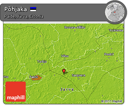 Physical 3D Map of Põhjaka