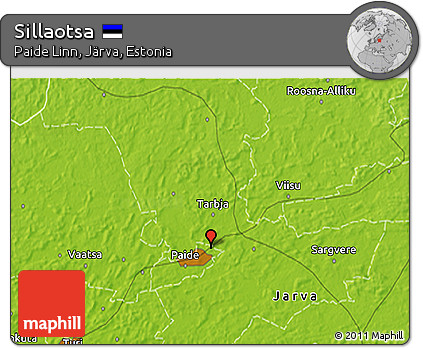 Physical 3D Map of Sillaotsa