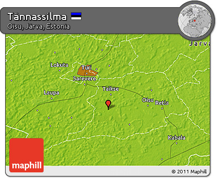 Physical 3D Map of Tännassilma