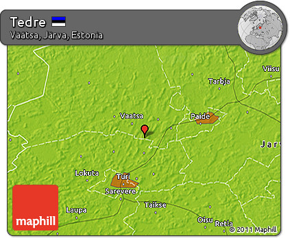 Physical 3D Map of Tedre