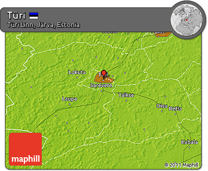 Physical 3D Map of Türi