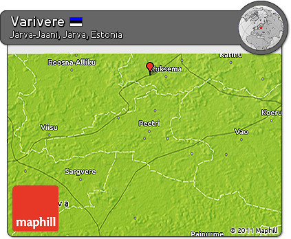 Physical 3D Map of Varivere