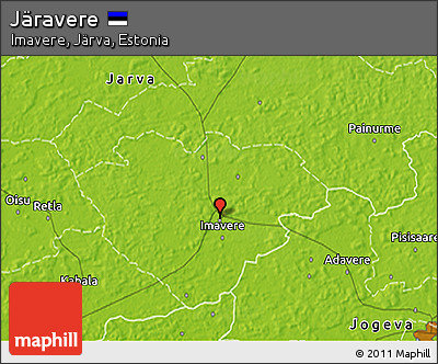 Physical 3D Map of Järavere