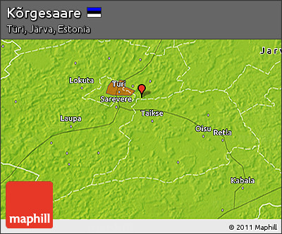 Physical 3D Map of Kõrgesaare