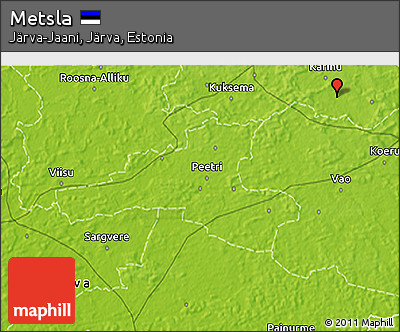 Physical 3D Map of Metsla