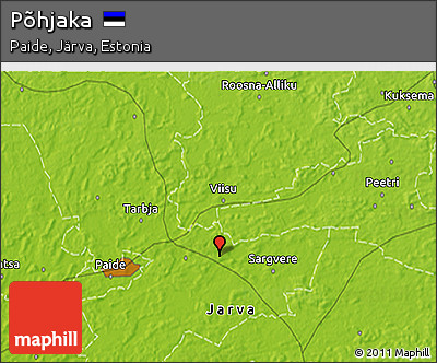 Physical 3D Map of Põhjaka