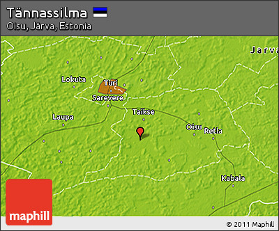 Physical 3D Map of Tännassilma