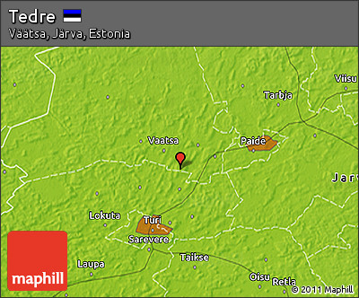 Physical 3D Map of Tedre