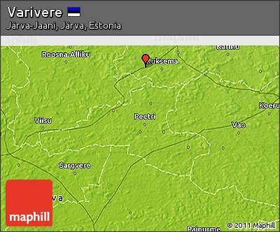Physical 3D Map of Varivere