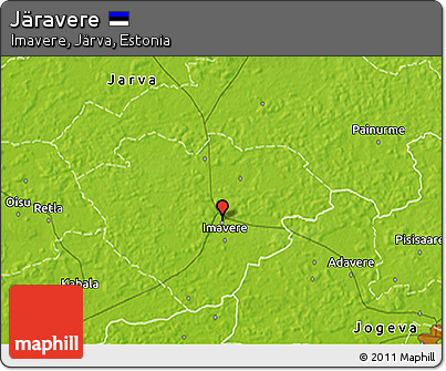 Physical 3D Map of Järavere