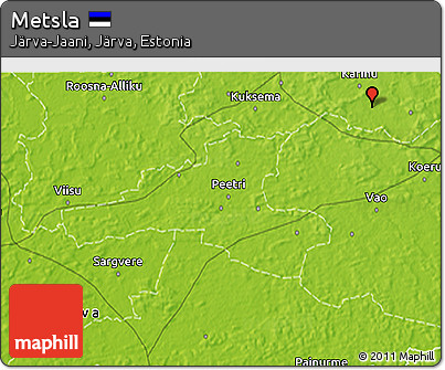 Physical 3D Map of Metsla