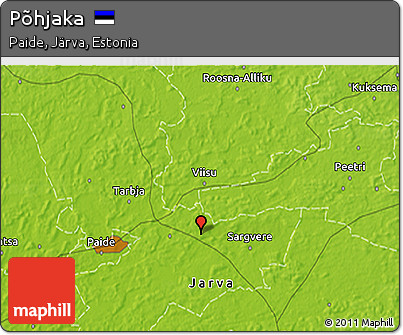 Physical 3D Map of Põhjaka