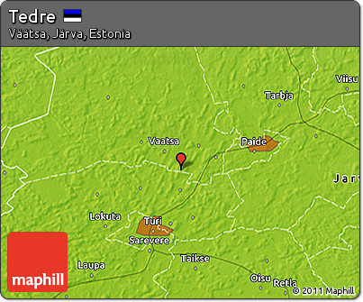 Physical 3D Map of Tedre