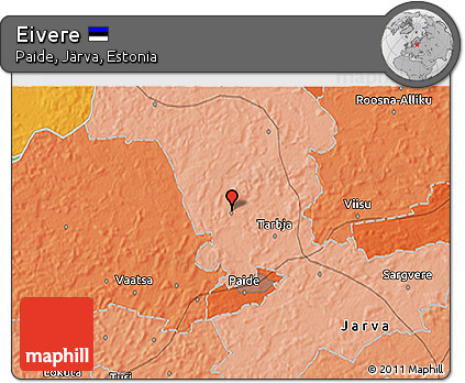 Political 3D Map of Eivere