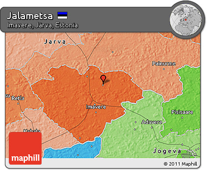 Political 3D Map of Jalametsa