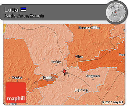 Political 3D Map of Luua