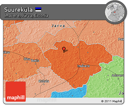 Political 3D Map of Suureküla