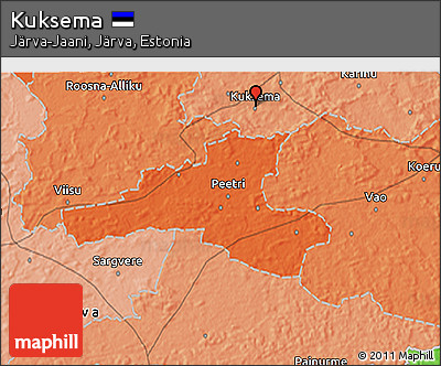 Political 3D Map of Kuksema