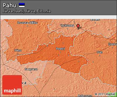 Political 3D Map of Pähu