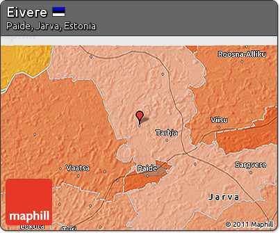 Political 3D Map of Eivere