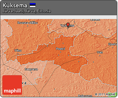 Political 3D Map of Kuksema