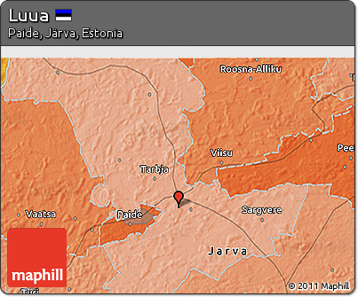 Political 3D Map of Luua