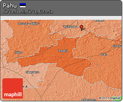 Political 3D Map of Pähu