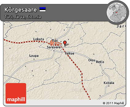 Shaded Relief 3D Map of Kõrgesaare