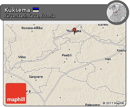 Shaded Relief 3D Map of Kuksema