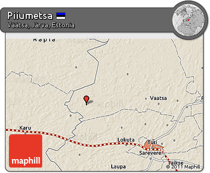 Shaded Relief 3D Map of Piiumetsa