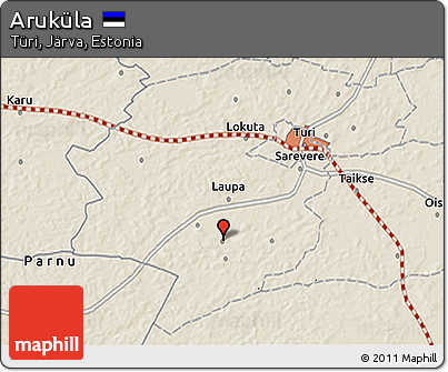 Shaded Relief 3D Map of Aruküla