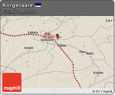 Shaded Relief 3D Map of Kõrgesaare