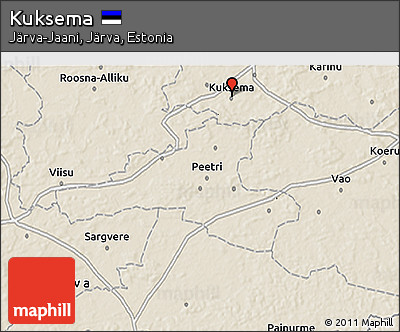 Shaded Relief 3D Map of Kuksema
