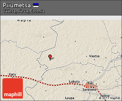 Shaded Relief 3D Map of Piiumetsa