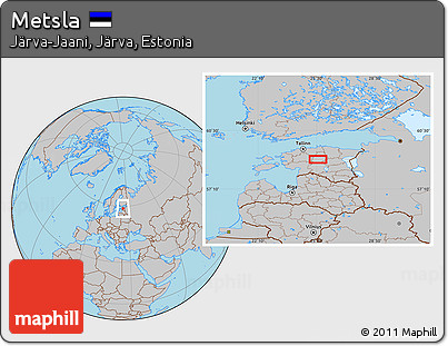 Gray Location Map of Metsla